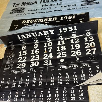 1951 Valley Falls Calender