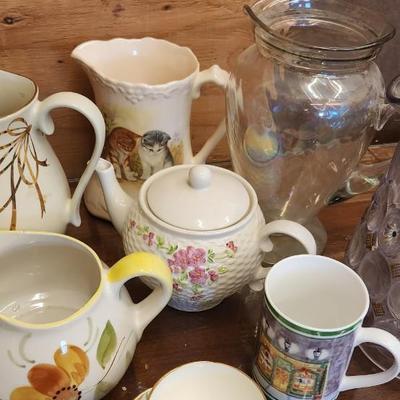 Sale Photo Thumbnail #563: Large lot of pitchers etc...some are chippy