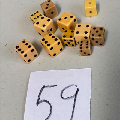 Vintage Bakelite Dice Lot