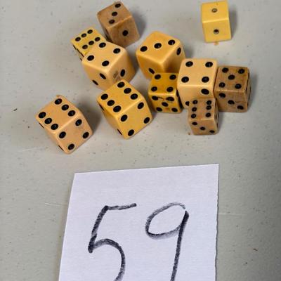 Vintage Bakelite Dice Lot