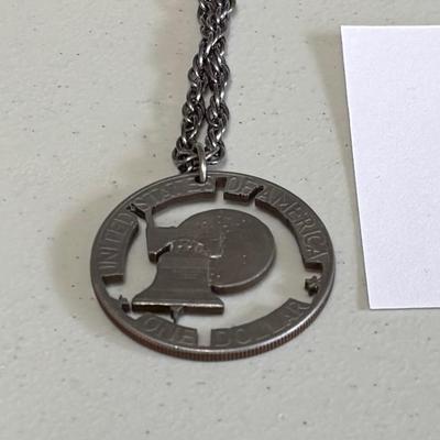 One Dollar Coin Necklace