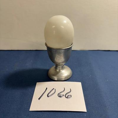Vintage Egg Cup with Glass Egg