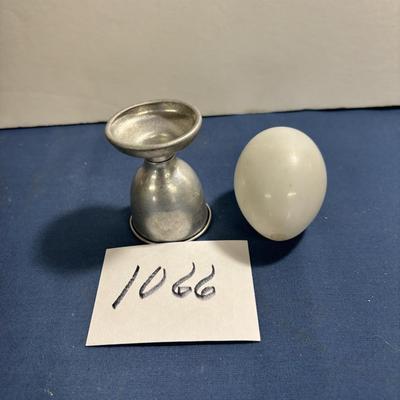 Vintage Egg Cup with Glass Egg