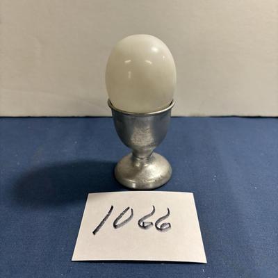 Vintage Egg Cup with Glass Egg
