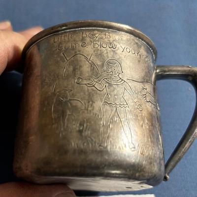 Vintage Little Boy Blue Plated Cup