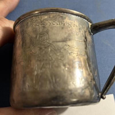Vintage Little Boy Blue Plated Cup