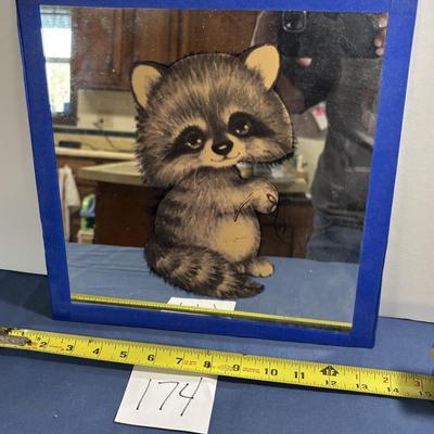 Vintage Raccoon Mirror