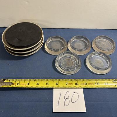 Vintage Clear Glass Furniture Coasters and More