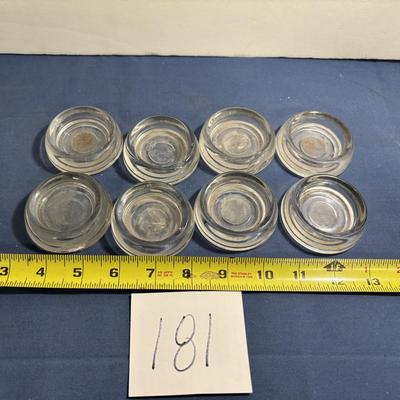 Vintage Clear Glass Furniture Coasters