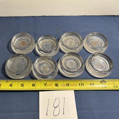 Vintage Clear Glass Furniture Coasters