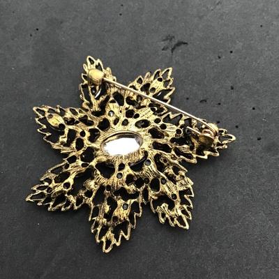 Sale Photo Thumbnail #126: Very nice red AB Rhinestone Fashion brooch 
Please see attached photos