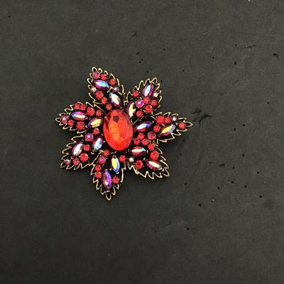 Sale Photo Thumbnail #127: Very nice red AB Rhinestone Fashion brooch 
Please see attached photos