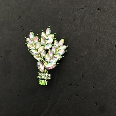 Sale Photo Thumbnail #134: Beautiful spring flower Rhinestone Brooch 
Please see attached photos