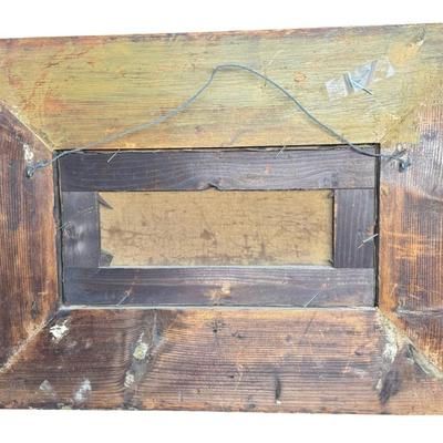 Sale Photo Thumbnail #398: In the manner of Lepie or Jankowsky, this 19th century piece depicts the picturesque village of Hallstatt, Austria. The piece has craquelure, commensurate with age. The artist signature is illegible due to the frame. The frame is 19th century. Measurement