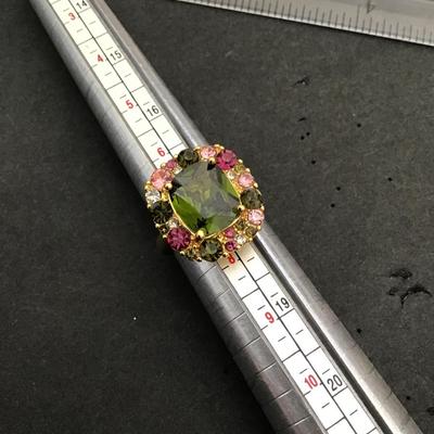 Sale Photo Thumbnail #171: Beautiful Multi Color rhinestone Fashion ring 
Please see attached photos
