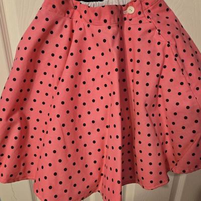 LOT 20: Child Size 1950s Skirt Set with Saddle Shoes