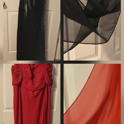 LOT 22: Two Dresses with Matching Scarves