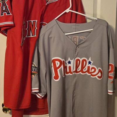 LOT 24: Trout Angel's Jersey and Werth 2008 World Series Phillies Jersey