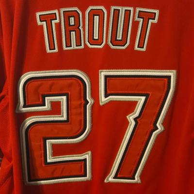 LOT 24: Trout Angel's Jersey and Werth 2008 World Series Phillies Jersey