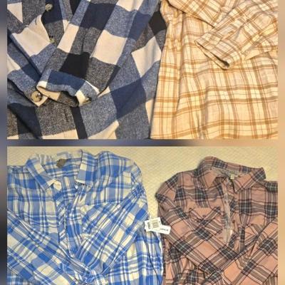LOT 26: Women's Flannel Shirts Sz. 3X