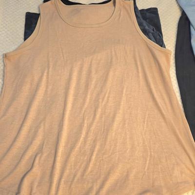 LOT 29: Two Pairs of Women's Lounge Pants, 4 Tank Tops, and 1 Long Sleeve Shirt- Plus Size