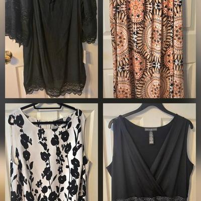 LOT 40: Four Women's Plus size Dresses, One New with Tags