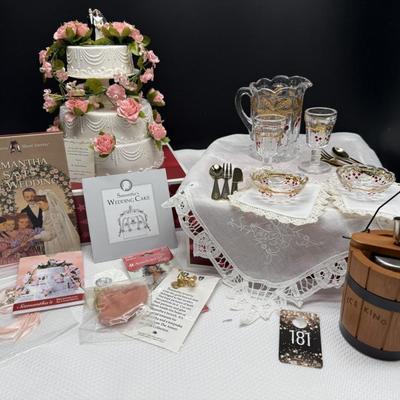 Sale Photo Thumbnail #20: Miscellaneous official American Girl accessories (many with the original box)
Includes the book, Victorian Lemonade set with additional settings, Ice Cream Maker, brooch, pin, coin purse, sticker, small purse
and the cake!  All items pictured are included