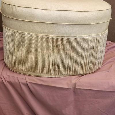 Vintage Fringed Ottoman