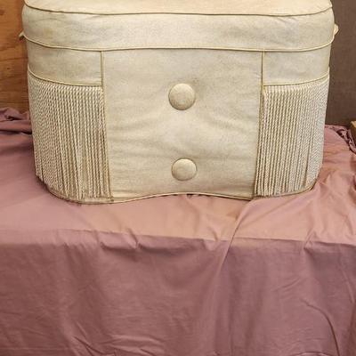 Vintage Fringed Ottoman