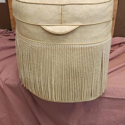 Vintage Fringed Ottoman