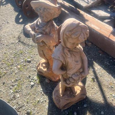 Sale Photo Thumbnail #22: Vintage Concrete Garden Statues