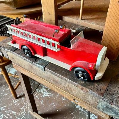 Sale Photo Thumbnail #105: Vintage Toy Fire Truck