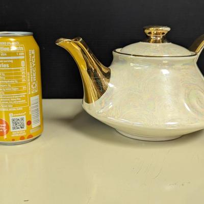 Hand Decorated Pearl 22 KT Gold Teapot