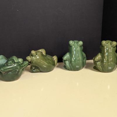 Green Ceramic Frogs