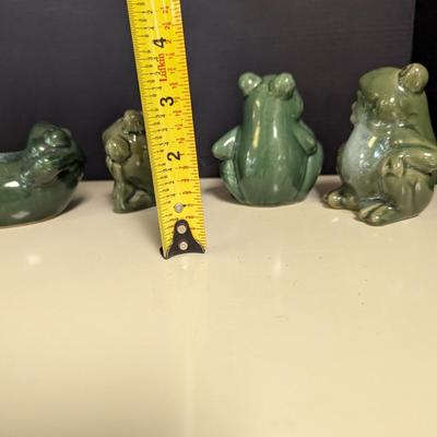 Green Ceramic Frogs