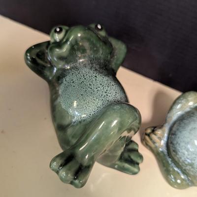 Green Ceramic Frogs