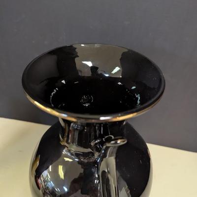 Japanese Chokin Art Vase With 24K Gold Trim - Made In Japan