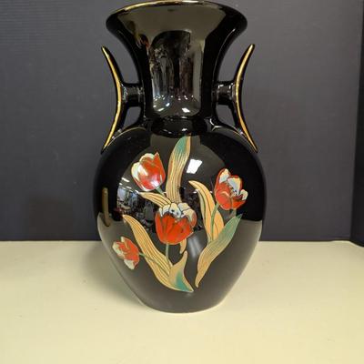Japanese Chokin Art Vase With 24K Gold Trim - Made In Japan