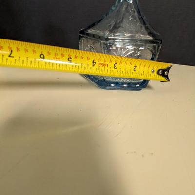 Vintage Tiara Colonial Light Blue Candy DIsh