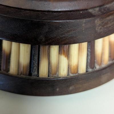 Porcupine Quills & Olive Wood Trinket Box