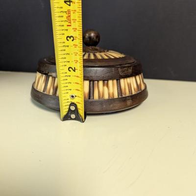 Porcupine Quills & Olive Wood Trinket Box