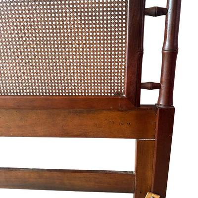 Henredon King Headboard with Cane Panels, Made in USA