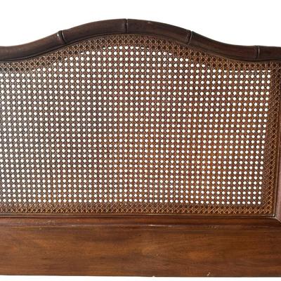 Henredon King Headboard with Cane Panels, Made in USA