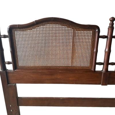 Henredon King Headboard with Cane Panels, Made in USA