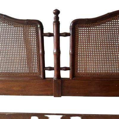 Henredon King Headboard with Cane Panels, Made in USA