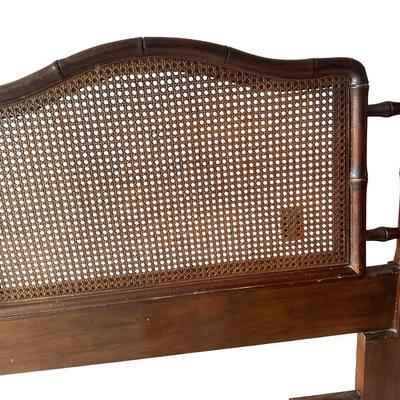 Henredon King Headboard with Cane Panels, Made in USA
