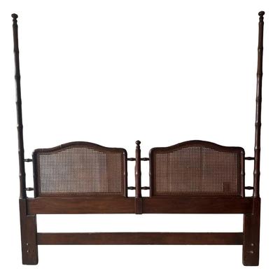 Henredon King Headboard with Cane Panels, Made in USA