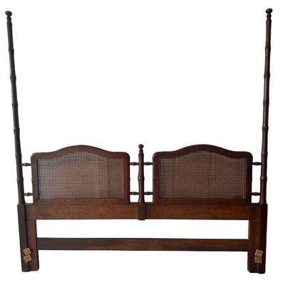 Henredon King Headboard with Cane Panels, Made in USA