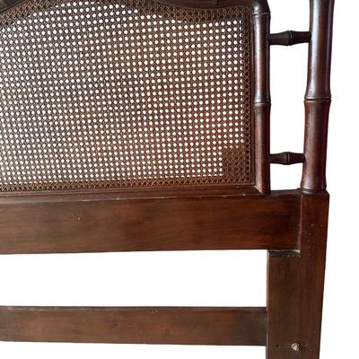 Henredon King Headboard with Cane Panels, Made in USA