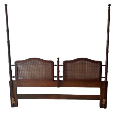 Henredon King Headboard with Cane Panels, Made in USA
